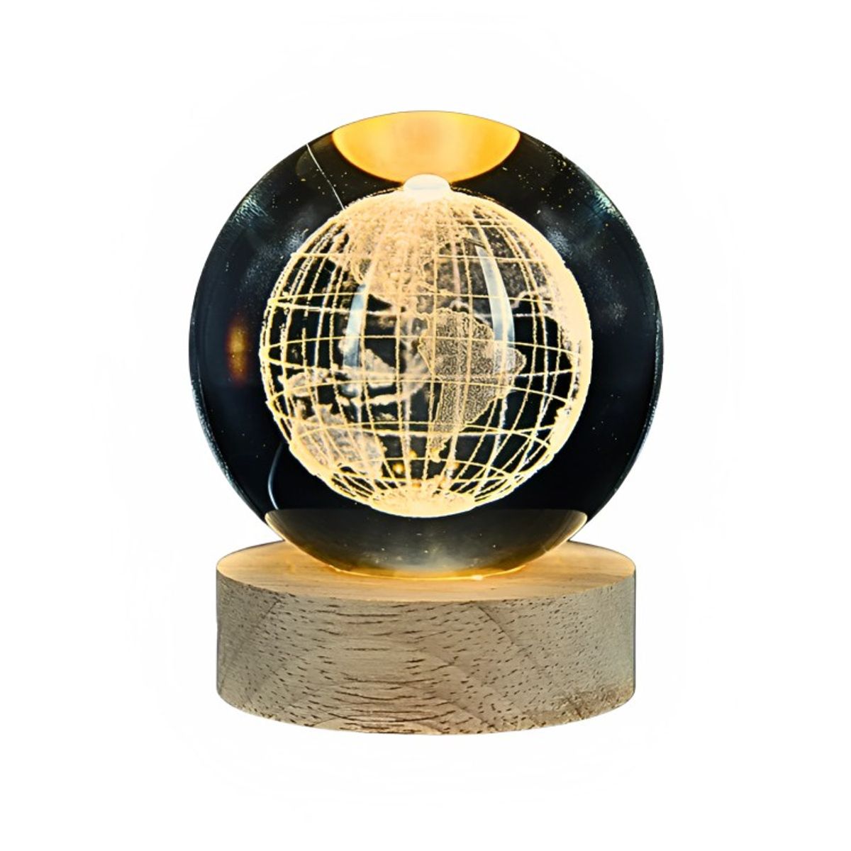 GENERICO - Lampara Bola De Cristal LED Globo Mundo