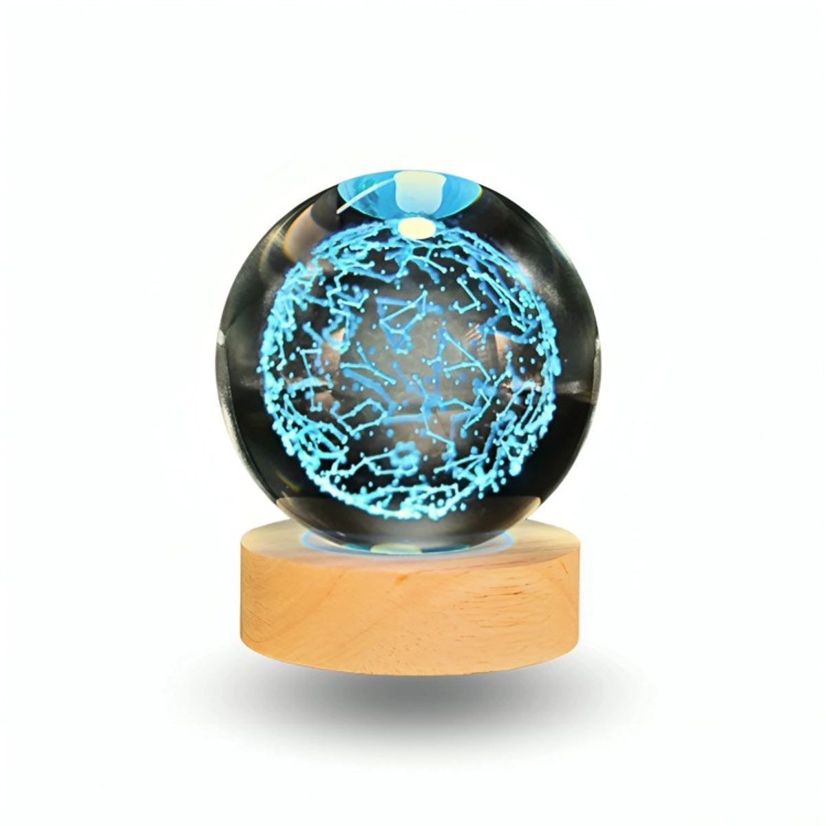 GENERICO - Lampara Bola De Cristal LED RGB Colores Zodiaco