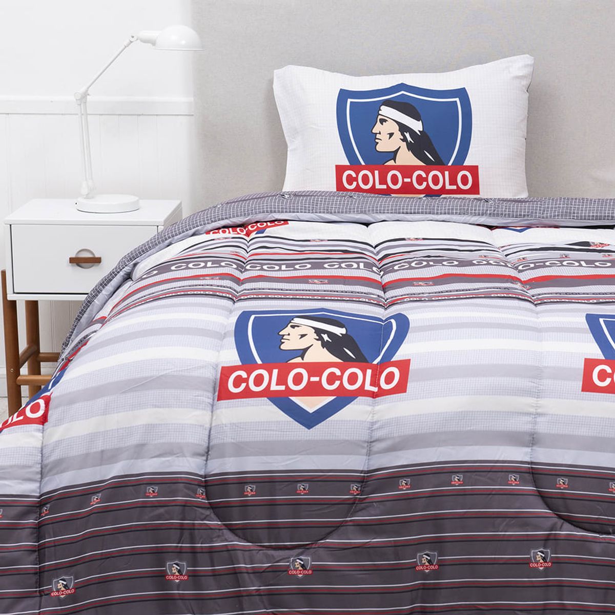 MASHINI - CUBRECAMA PLUMON COLO COLO VENCEDORES REVERSIBLE 1.5 PLAZA