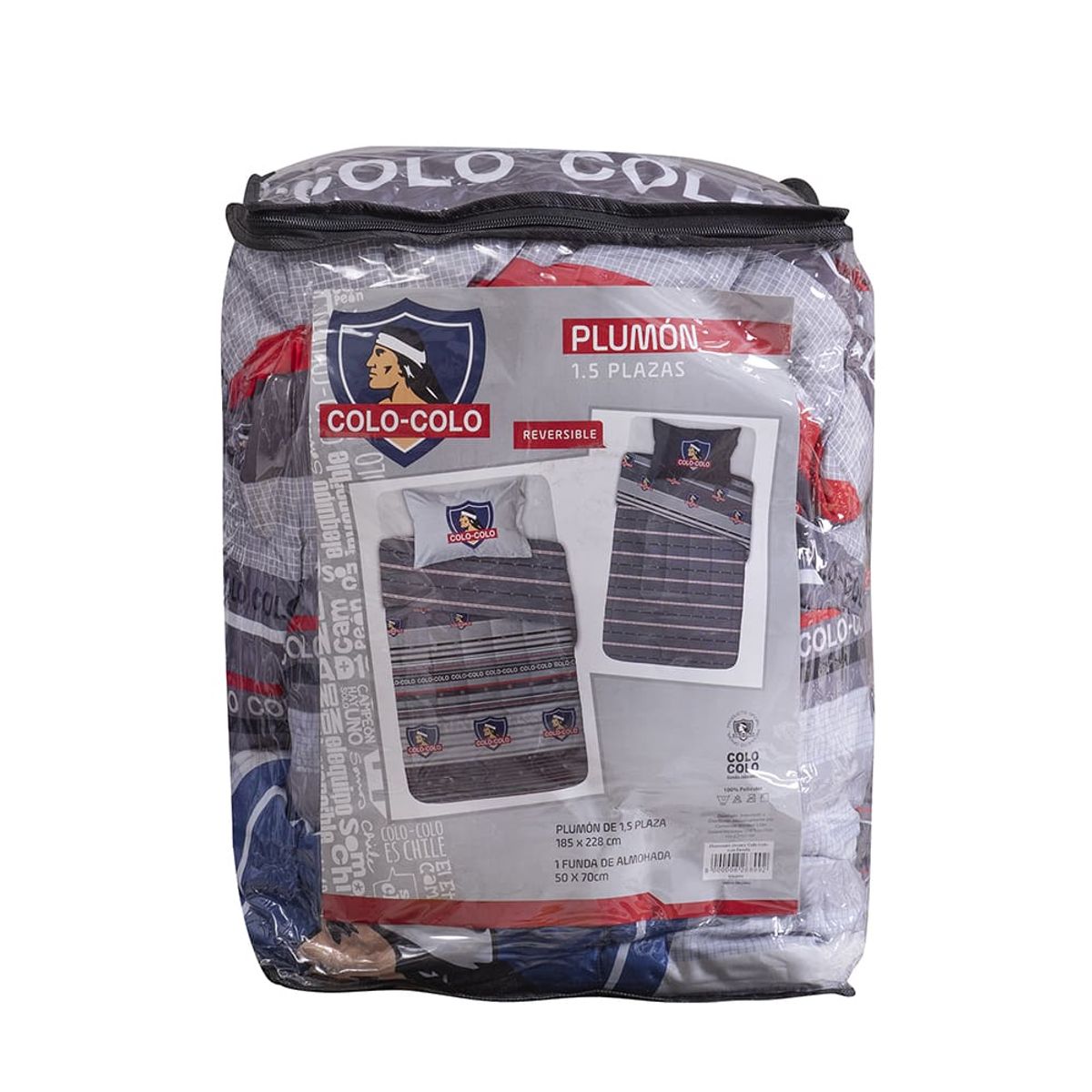 MASHINI - CUBRECAMA PLUMON COLO COLO VENCEDORES REVERSIBLE 1.5 PLAZA