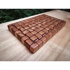 GENERICO - Tabla para picar Endgrain de Roble Reversible y Patrón Mosaico