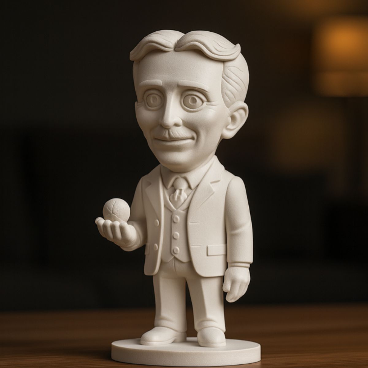 GENERICO - Figura Decoración- Mini Estatua de Nikola Tesla