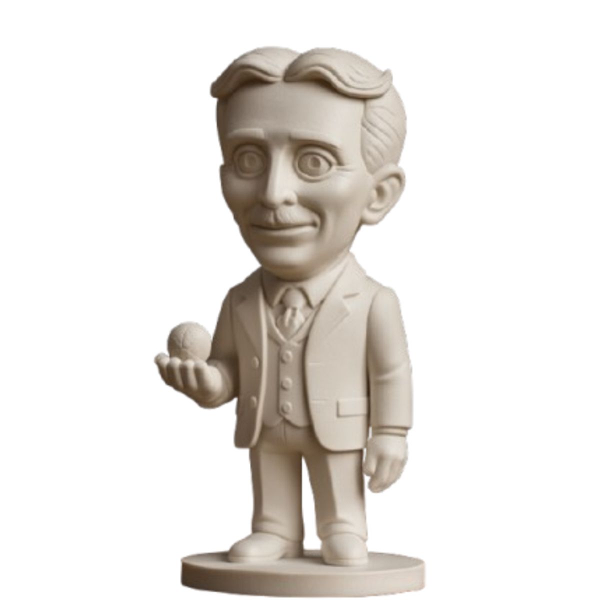 GENERICO - Figura Decoración- Mini Estatua de Nikola Tesla