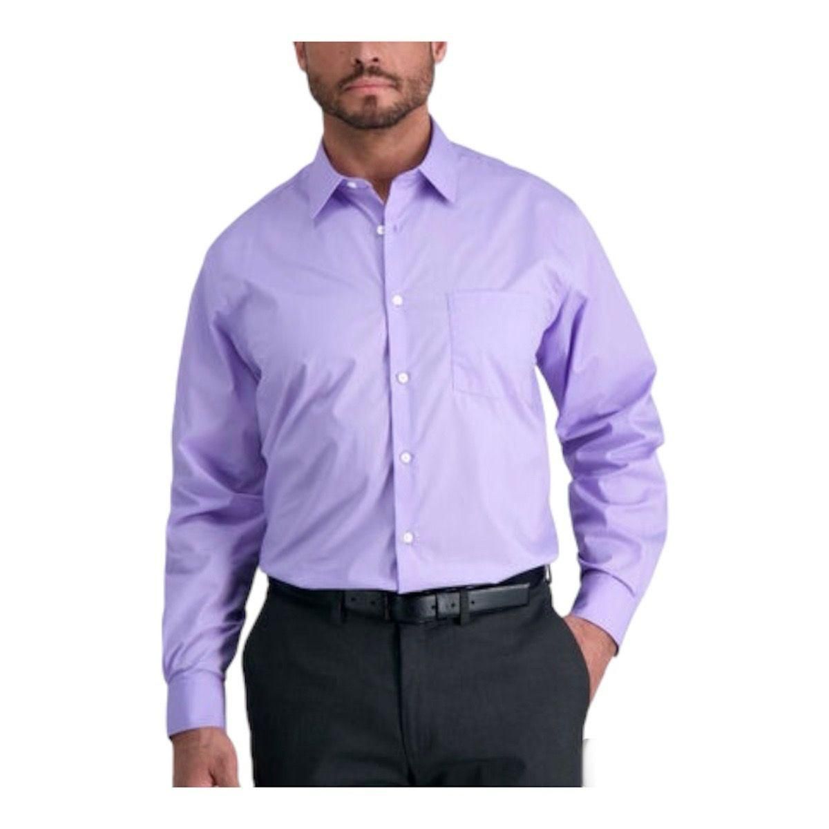 XPRESS RECHARGE - Camisa lisa de vestir Hombre  Ajuste Cómodo Estilo Elegante