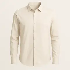 XPRESS RECHARGE - Camisa lisa de vestir Hombre Ajuste Cómodo Estilo Elegante