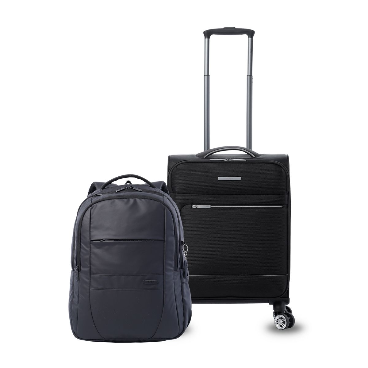 TOTTO - Pack Maleta cabina 10 Kilos Liviana + Mochila Urbana Wivetto Negra Totto