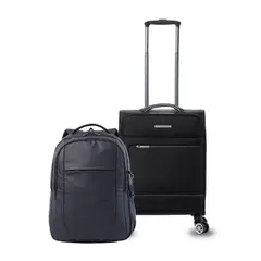 TOTTO - Pack Maleta cabina 10 Kilos Liviana + Mochila Urbana Wivetto Negra