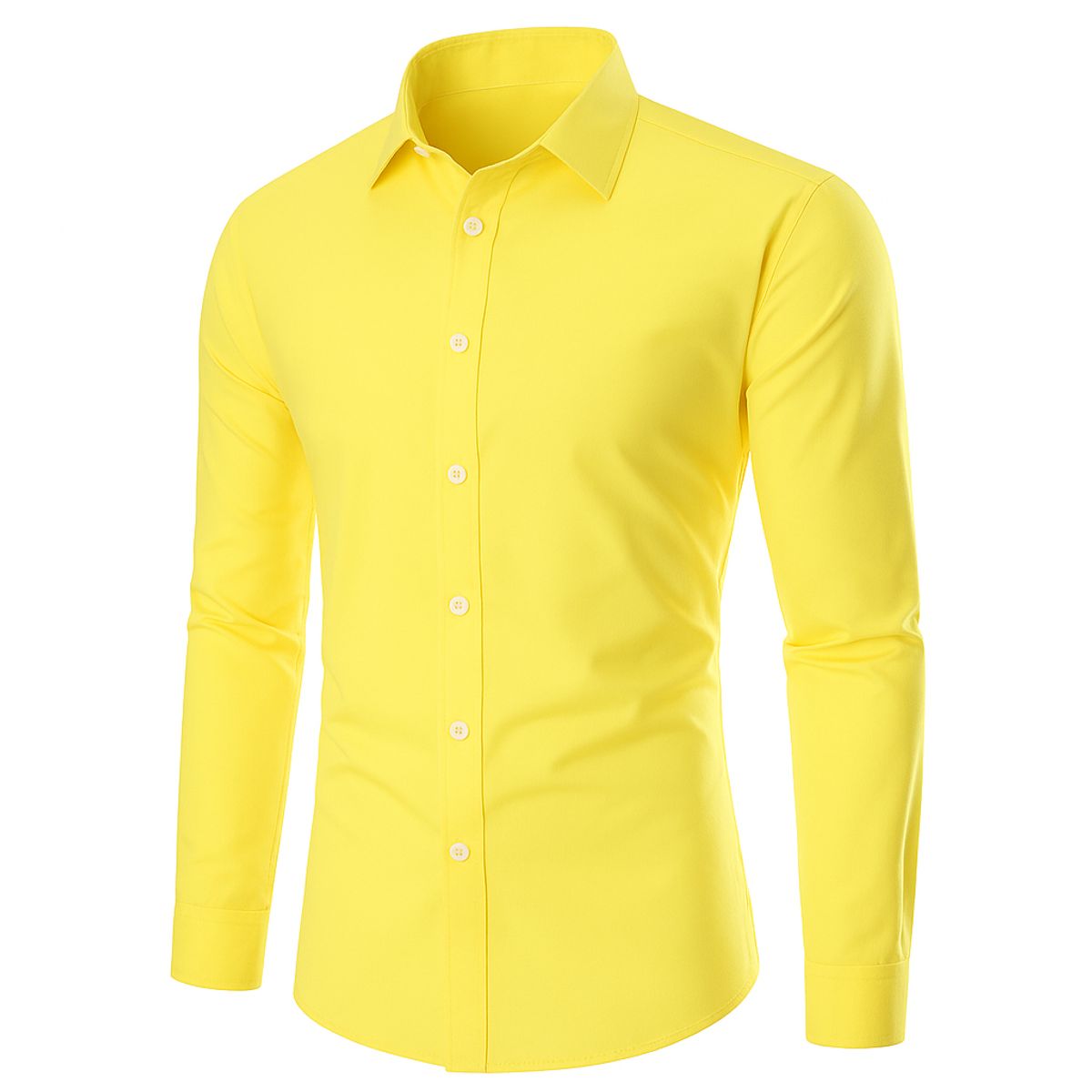 XPRESS RECHARGE - Camisa Lisa Manga Larga  – Moda Hombre moderna y elegante