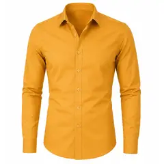 XPRESS RECHARGE - Camisa Lisa Manga Larga – Moda Hombre moderna y elegante