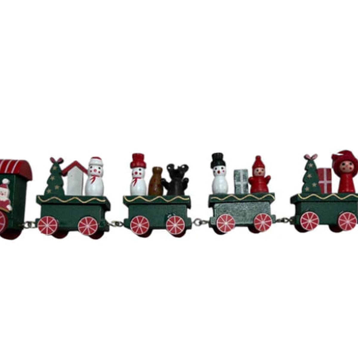 GENERICO - Tren Navideño de Madera Largo