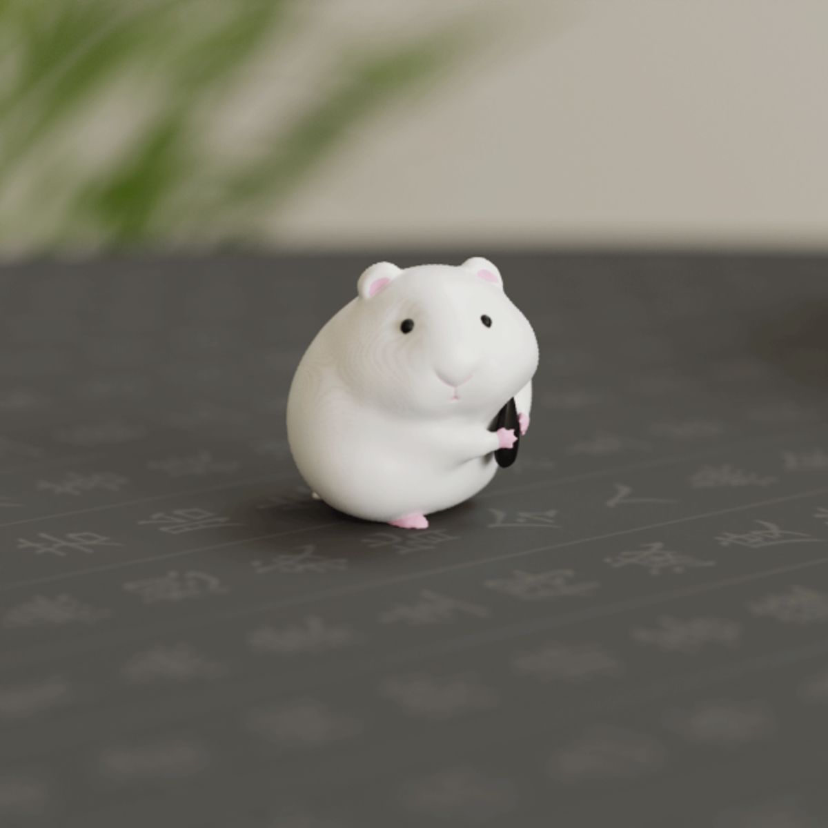 GENERICO - Adorno de hámster abrazando una semilla de girasol