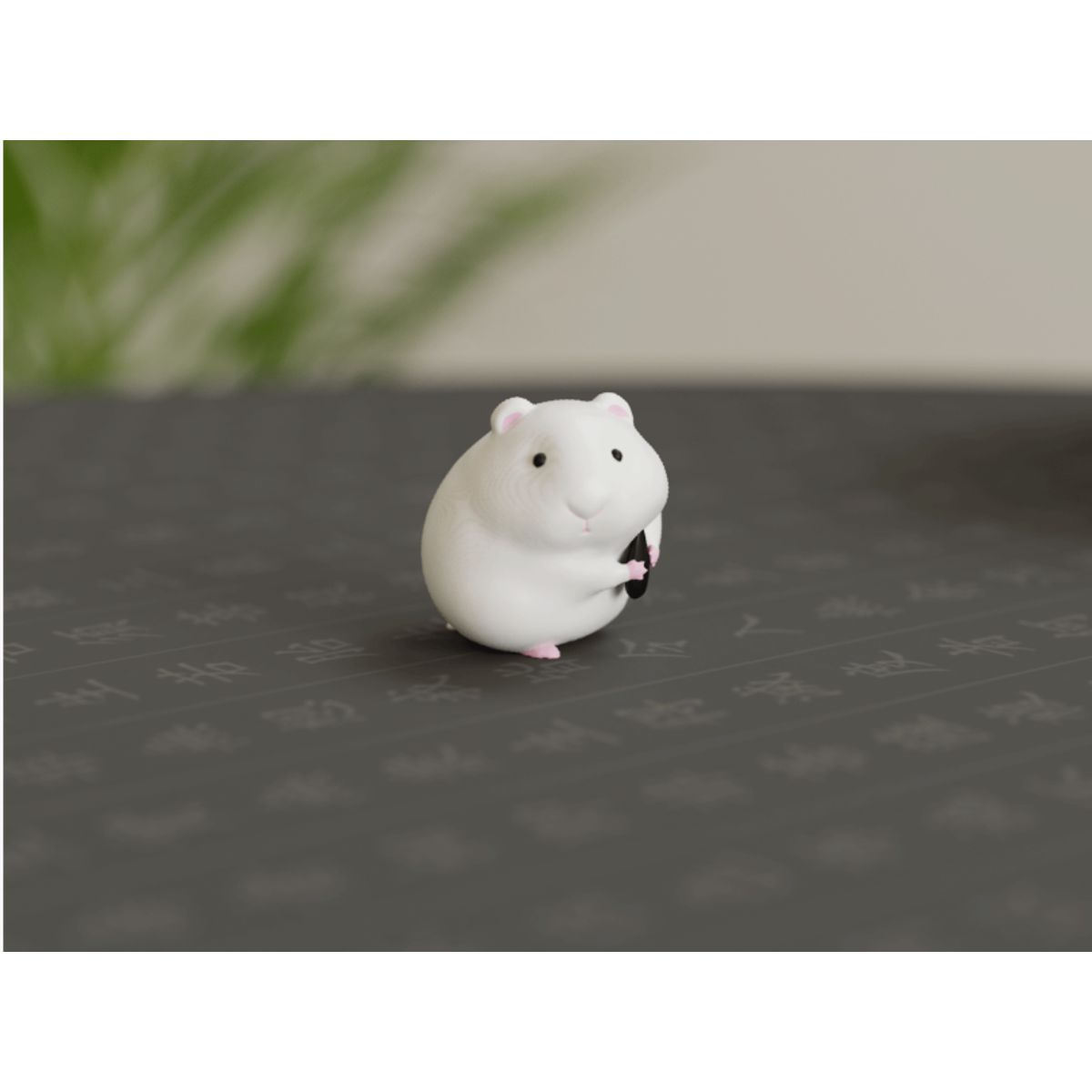 GENERICO - Adorno de hámster abrazando una semilla de girasol