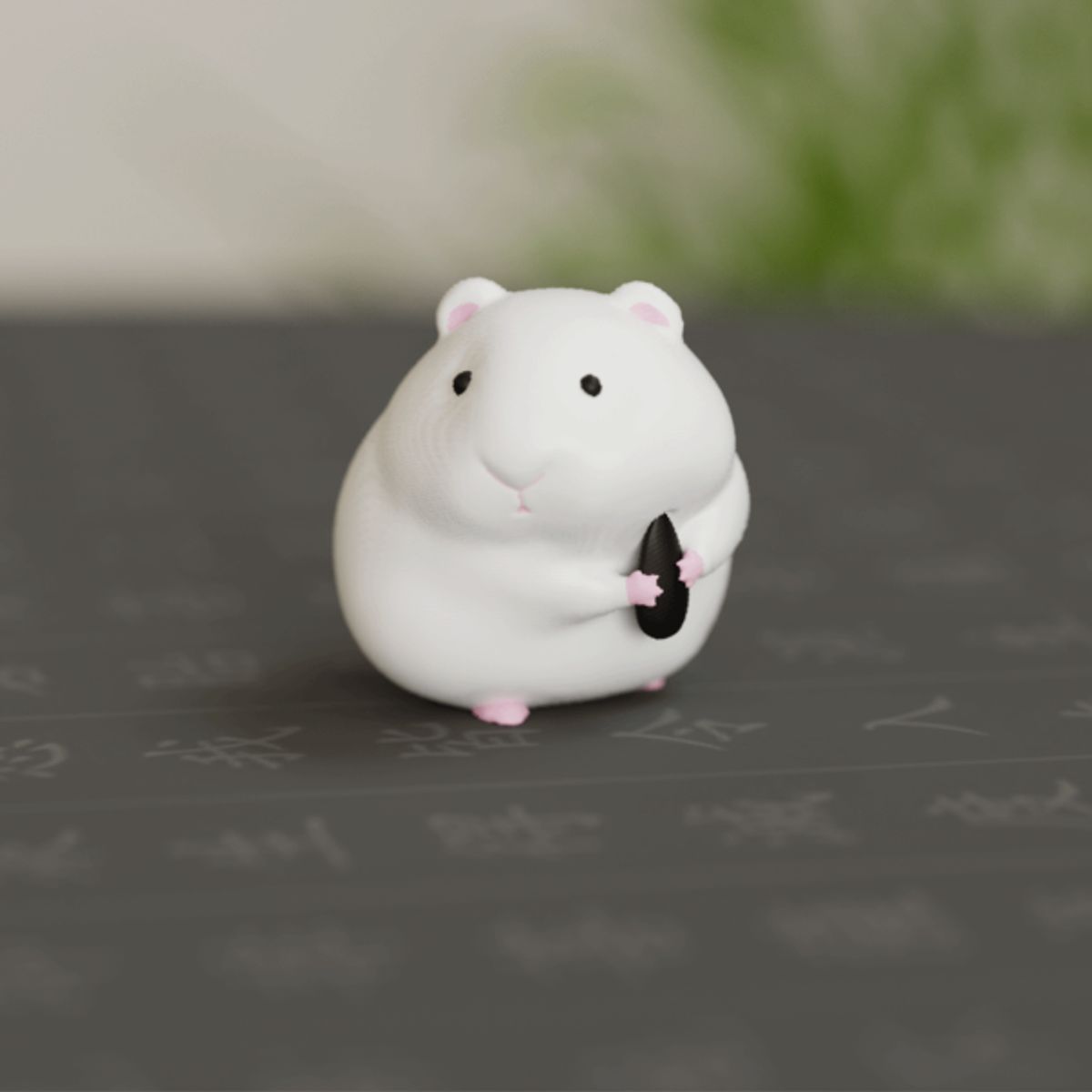 GENERICO - Adorno de hámster abrazando una semilla de girasol