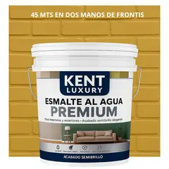 KENT - PINTURA ESMALTE AGUA FACHADAS - SEMIBRILLO - TINETA 10L AMARILLO ARENA