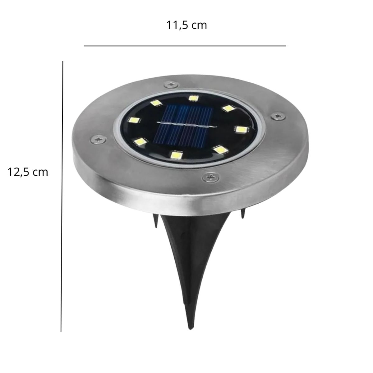 MEGABRIGHT - Pack 2 Estaca Solar LED Round Floor- Luz Neutra