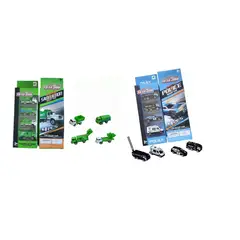 GENERICO - SET DE AUTOS METALICOS POLICIA Y BASURA ESCALA 164 - ¡IDEAL PARA REGALO!