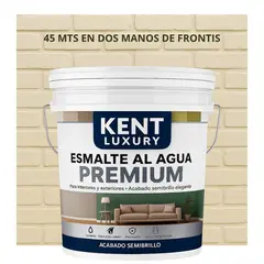 KENT - PINTURA ESMALTE AGUA FACHADAS - SEMIBRILLO - TINETA 10L MARFIL LIGERO