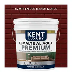 KENT - PINTURA ESMALTE AGUA FACHADAS - SEMIBRILLO - TINETA 10L ROJO VINO