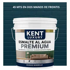 KENT - PINTURA ESMALTE AGUA FACHADAS - SEMIBRILLO - TINETA 10L AZUL CAPRIMARINO
