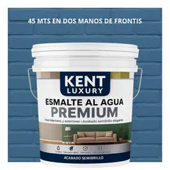 KENT - PINTURA ESMALTE AGUA FACHADAS - SEMIBRILLO - TINETA 10L AZUL LEJANÍA