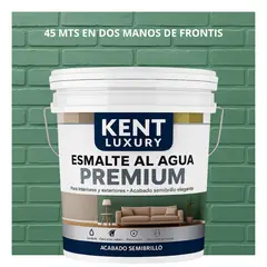 KENT - PINTURA ESMALTE AGUA FACHADAS - SEMIBRILLO - TINETA 10L VERDE PÁTINA