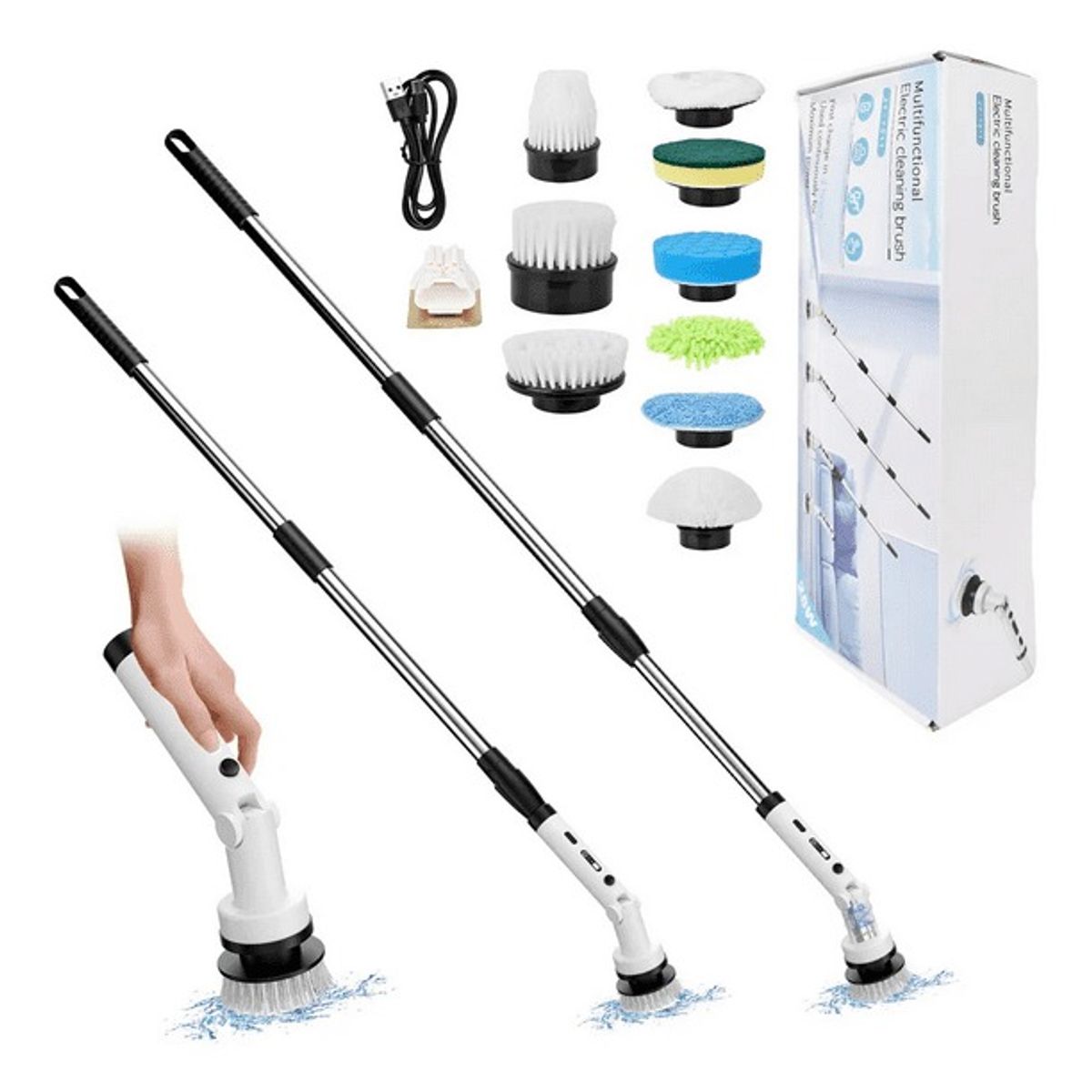 MOVI - CEPILLO DE LIMPIEZA INALÁMBRICO 9 EN 1, RECARGABLE