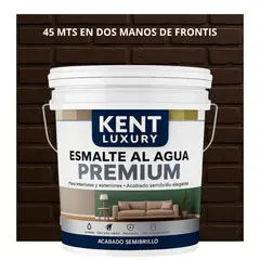 KENT - PINTURA ESMALTE AGUA FACHADAS - SEMIBRILLO - TINETA 10L MARRÓN CHOCOLATE