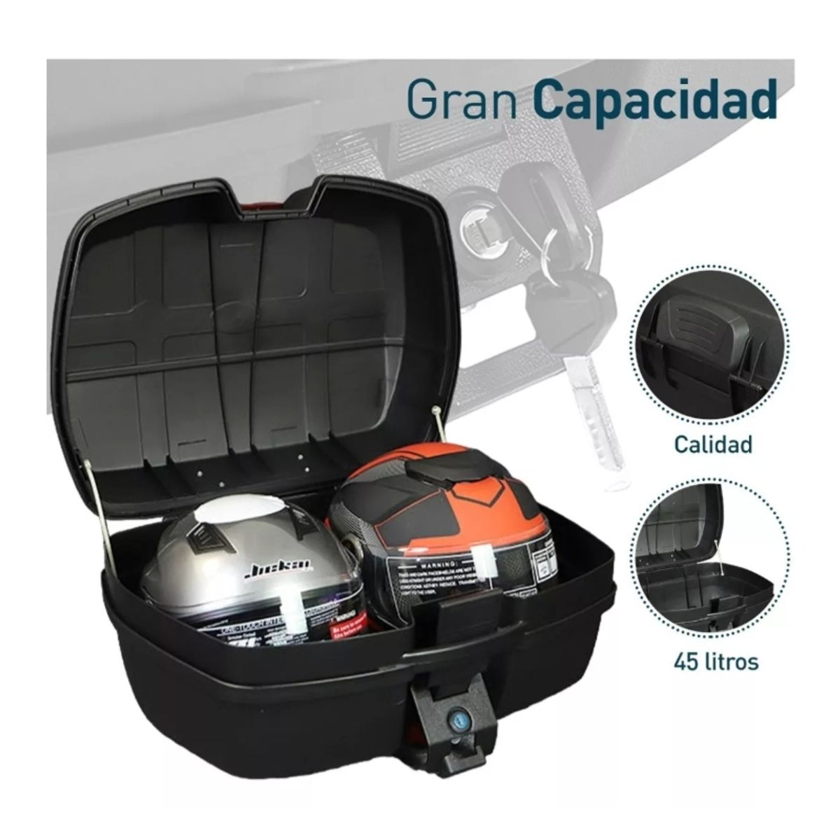 GENERICO - Maleta de Motos y Scooter 45L Universal