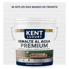 KENT - PINTURA ESMALTE AGUA FACHADAS - SEMIBRILLO - TINETA 10L BLANCO TRÁFICO