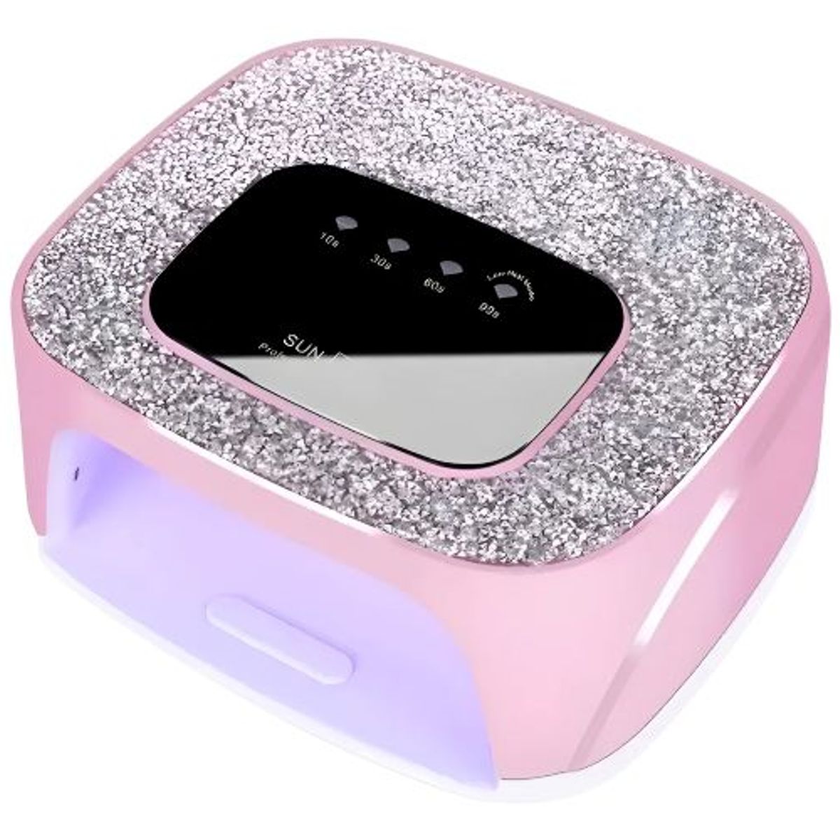 GENERICO - Lampara Secado de Uñas Rápida  268W  Rosada Cristales