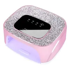 GENERICO - Lampara Secado de Uñas Rápida 268W Rosada Cristales