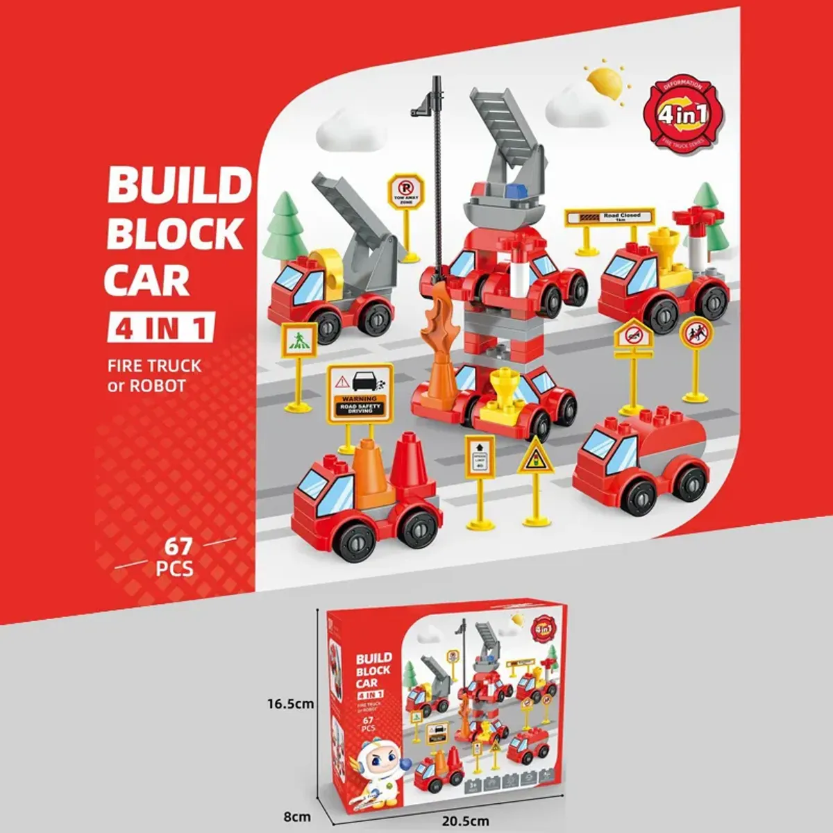 GENERICO - set bloques de construcción bomberos