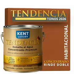 KENT - PINTURA ESMALTE AGUA TENDENDIA - MATE - 4L CINNAMON SLATE
