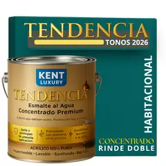 KENT - PINTURA ESMALTE AGUA TENDENDIA - MATE - 4L DEEP AQUA