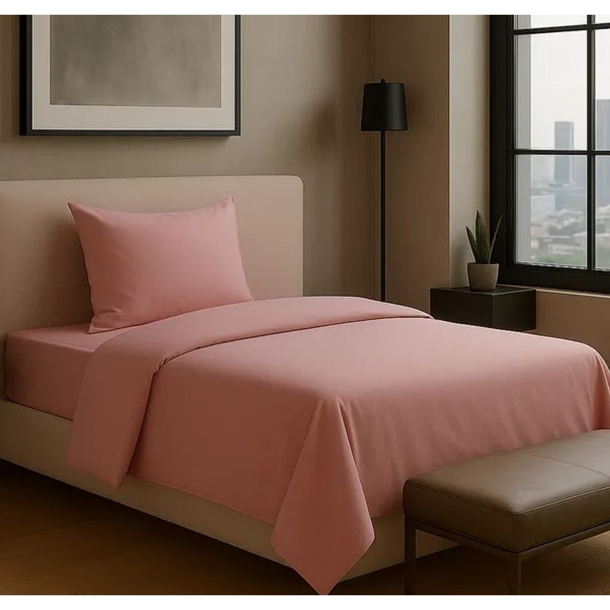 GENERICO - JUEGO DE SABANAS 100% ALGODON  SUAVES Y CÁLIDAS