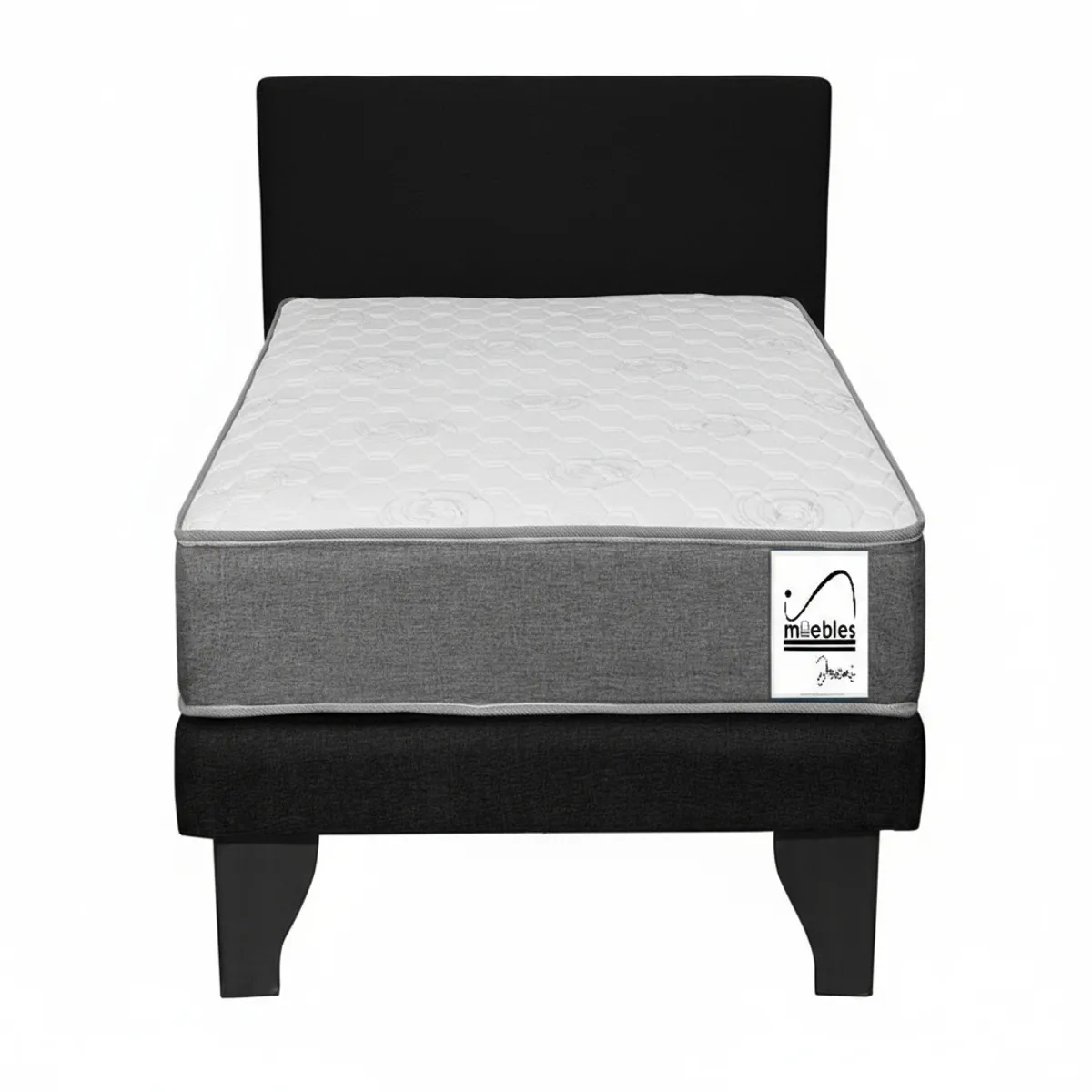 HOME FACTORY - Cama Europea Basic 1 plaza + respaldo Home Factory