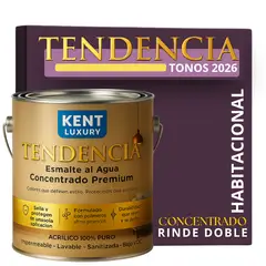 KENT - PINTURA ESMALTE AGUA TENDENDIA - MATE - 4L PLUM SHADOW