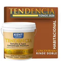 KENT - PINTURA ESMALTE AGUA CONCRENTRADO TENDENDIA - MATE - TINETA 10L CINNAMON SLATE