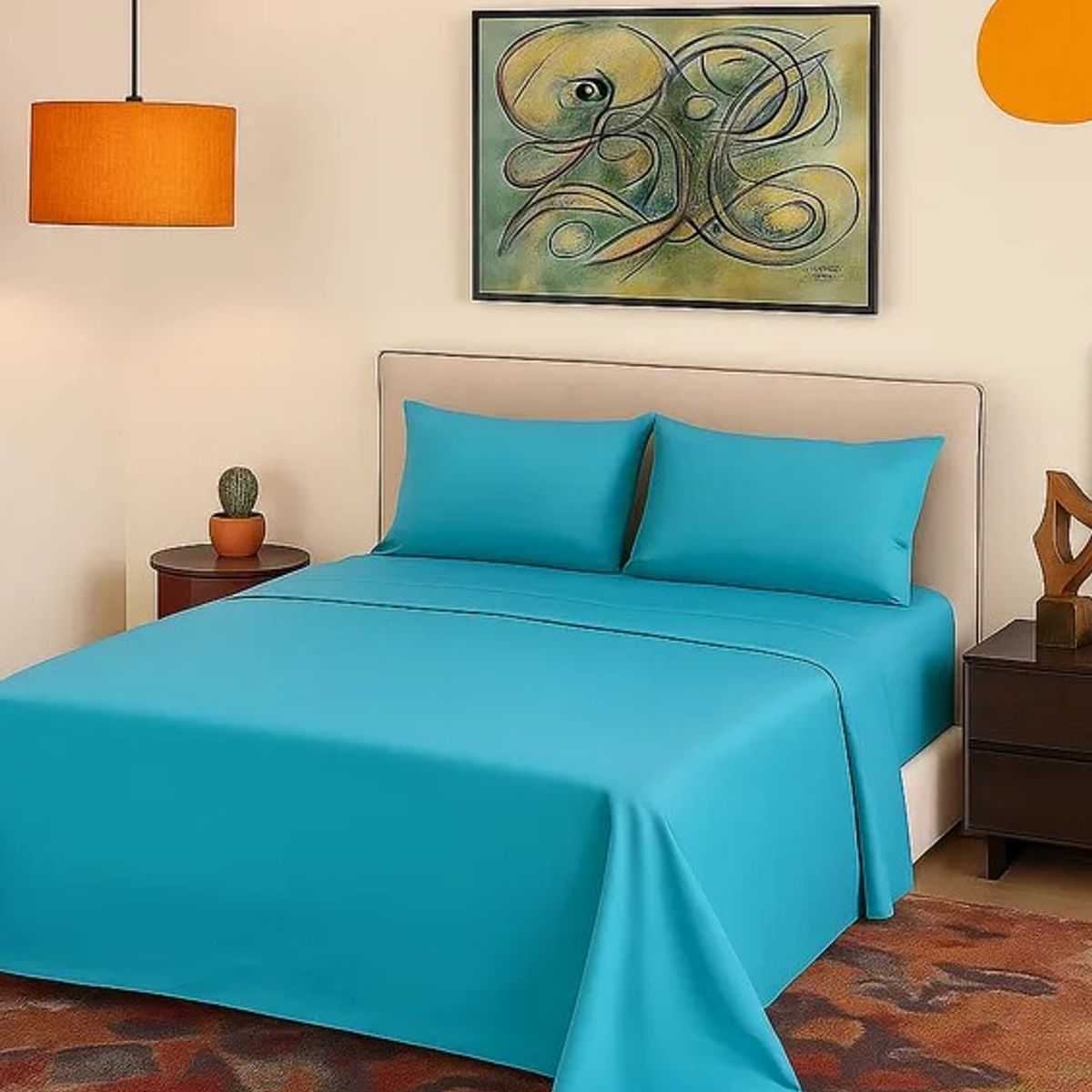 GENERICO - JUEGO DE SABANAS 100% ALGODON  SUAVES Y CÁLIDAS