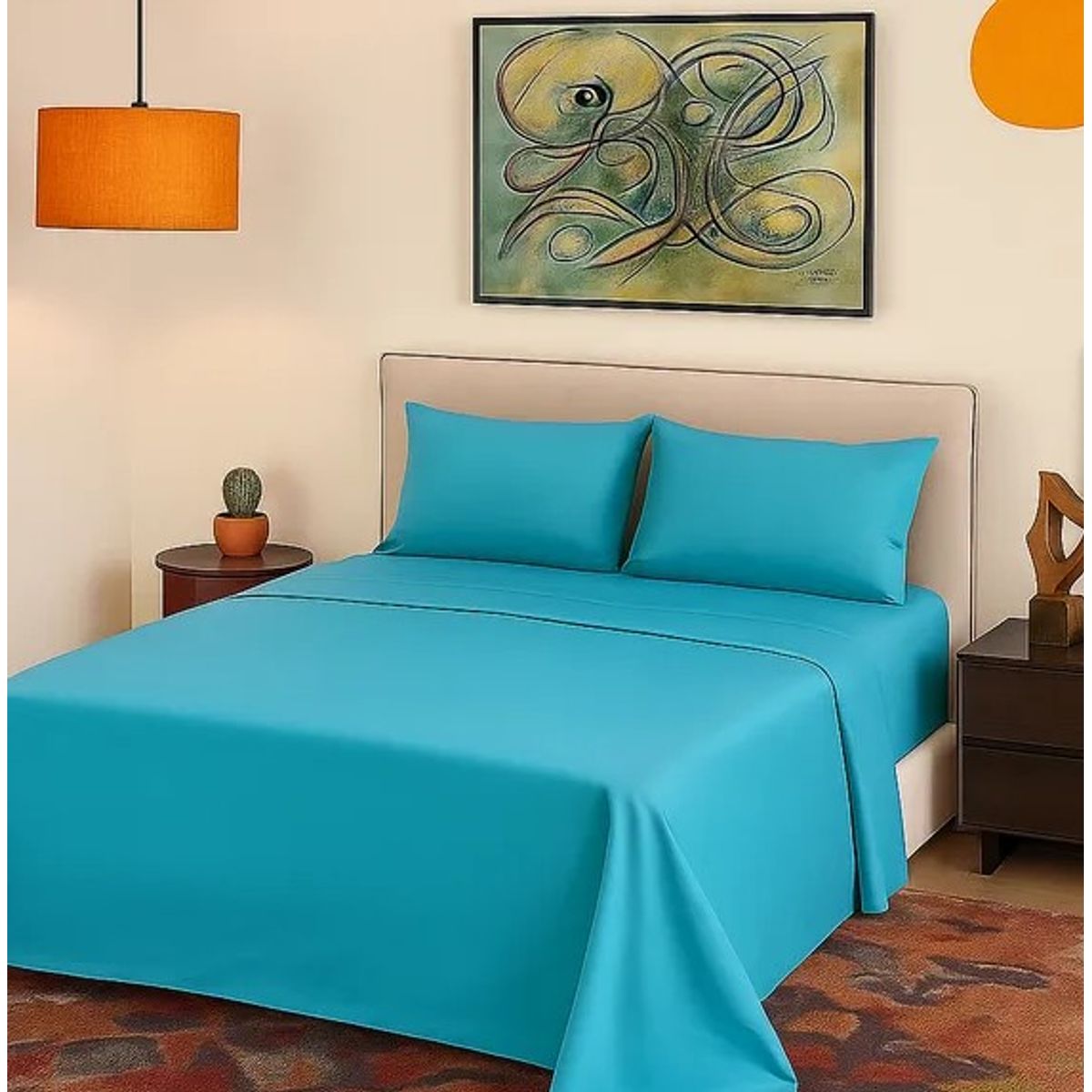 GENERICO - JUEGO DE SABANAS 100% ALGODON  SUAVES Y CÁLIDAS