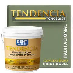 KENT - PINTURA ESMALTE AGUA CONCRENTRADO TENDENDIA - MATE - TINETA 10L LECCE