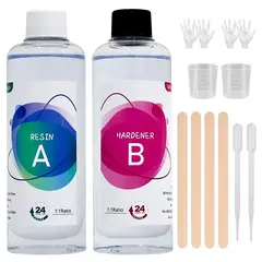 U BUY - Resina Epóxica Transparente 946 ml Resina Cristal Sin Color para Arte y Encapsulados