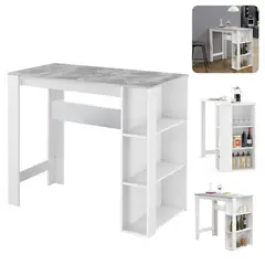 WUWAWDOGA - Mesa Alta Barra Cocina Integral Desayunador Mainstays Modern Ideal 120CM BLANCO