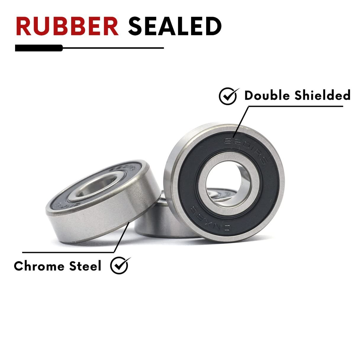 KUANGYE - Kit 4 Rodamiento 6201 2rs Medidas 12x32x10 Milimetros