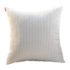 OLEVO - Funda cojín 50x50 pana decorativa blanco, relleno no incluido