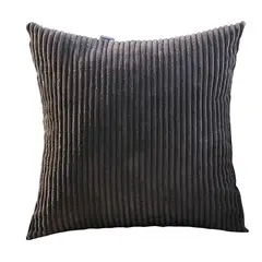 OLEVO - Funda cojin pana gris oscuro 50x50 cm decorativa sofá dormitorio, relleno no incluido