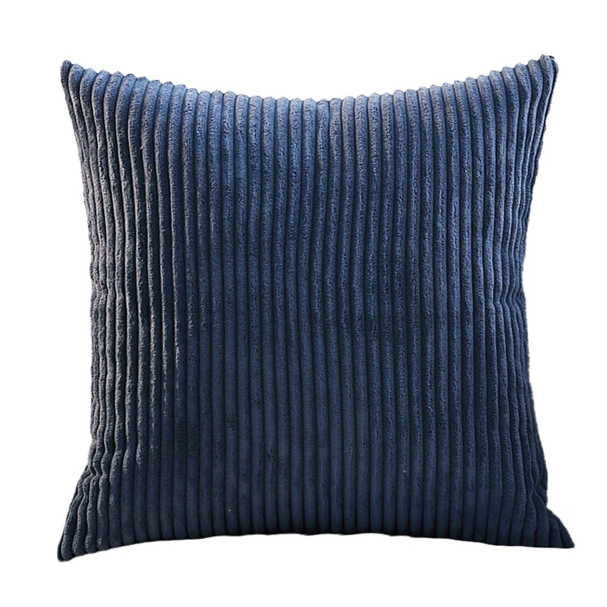OLEVO - Funda cojín 50x50 pana decorativa azul marino, relleno no incluido