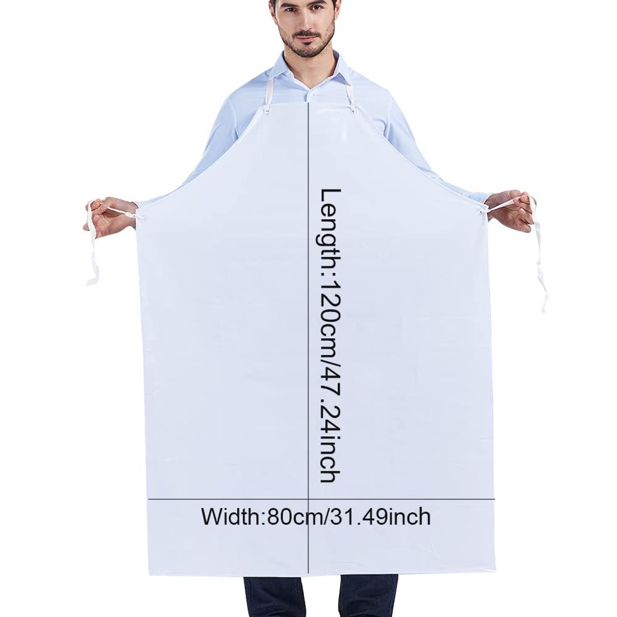 ATURE - Delantal De Vinilo De Goma De Plástico Impermeable De Pvc