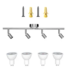 HALMAN - Soporte de Montaje Ajustable de 4 Cabezales - Luz cálida