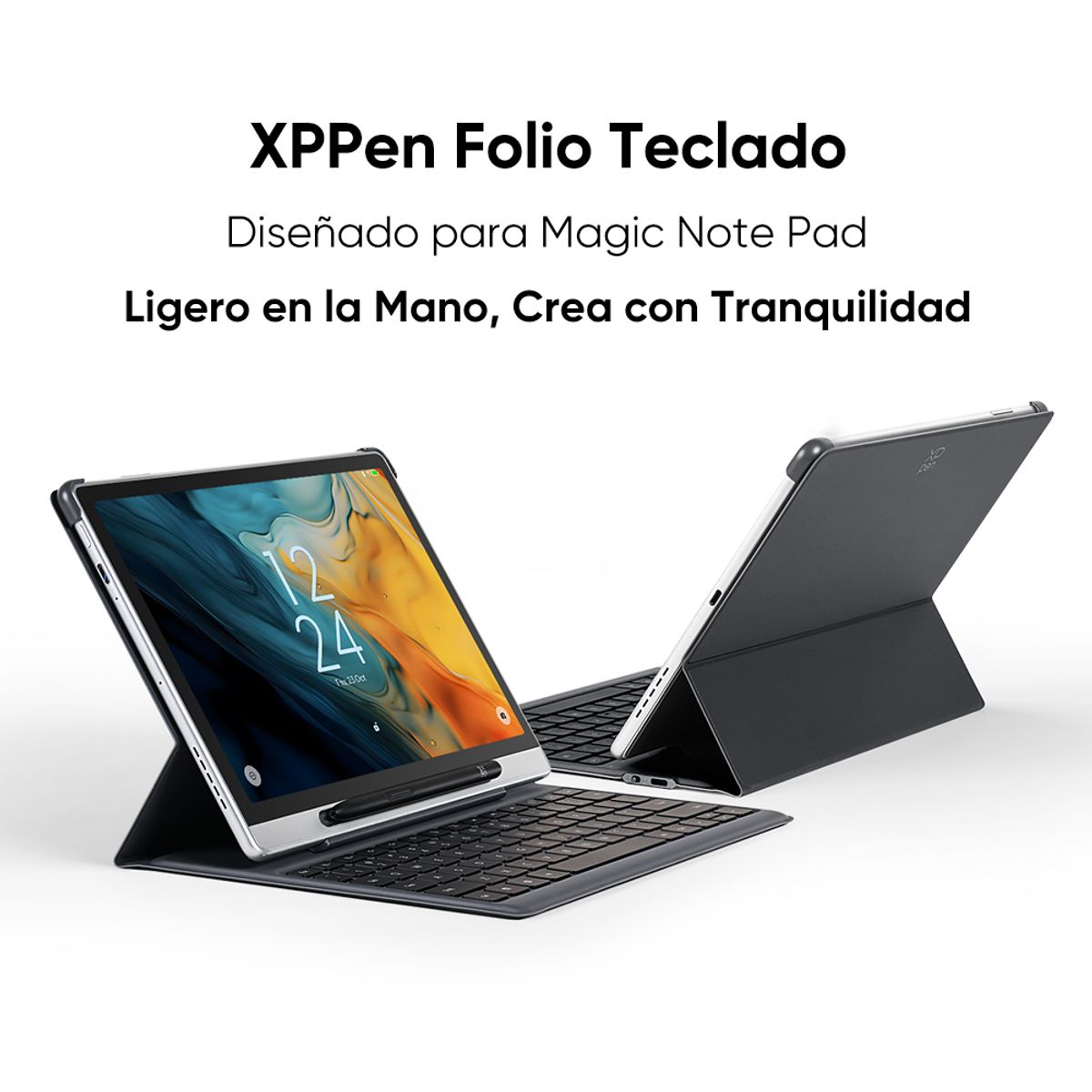 XP-PEN - XPPen ACK09 Folio Teclado para Magic Note Pad Bluetooth